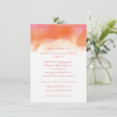Wedding Vow Renewal Blush Pink Coral Waterverf Kaart (Staand voorkant)