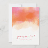 Wedding Vow Renewal Blush Pink Coral Waterverf Kaart (Achterkant)