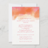 Wedding Vow Renewal Blush Pink Coral Waterverf Kaart (Voorkant)