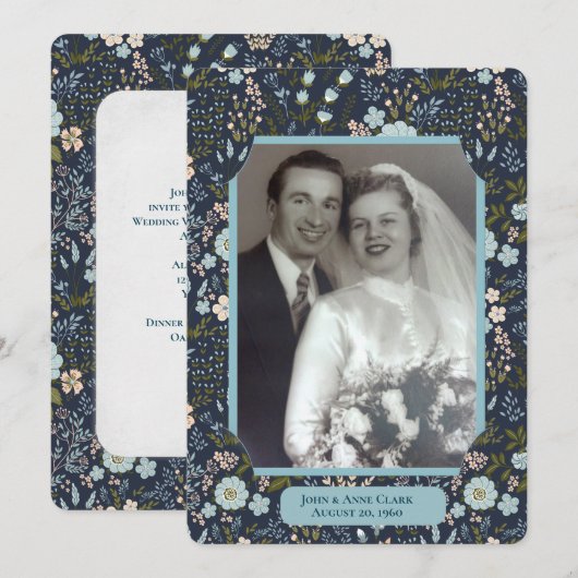 Wedding Vow Renewal Ceremony lijst flyfoto Kaart (Voorkant / Achterkant)