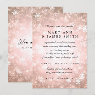 Wedding Vow Renewal Copper Winter Wonderland Kaart