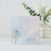 Wedding Vow Renewal Dandelion Bouquet Kaart (Staand voorkant)