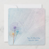 Wedding Vow Renewal Dandelion Bouquet Kaart (Voorkant)