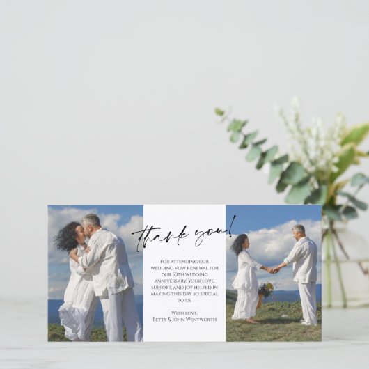 Wedding Vow Renewal Foto bedankt (Staand voorkant)