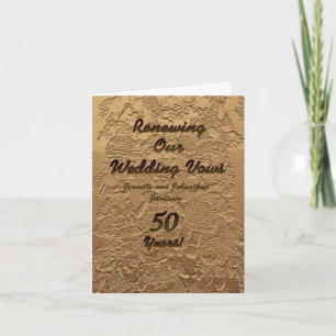 Wedding Vow Renewal Invitation 50 Years Golden