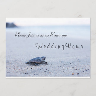Wedding Vow Renewal Invitation Zee Turtle Kaart