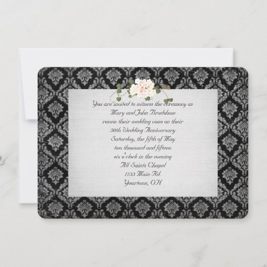 Wedding Vow Renewal op Jubileum Kaart (Achterkant)