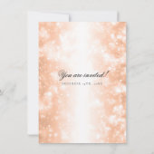 Wedding Vow Renewal Roos Gold Shimmer Lights Kaart (Achterkant)