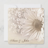 Wedding Vow Renewal Sepia Daisy Kaart (Voorkant)