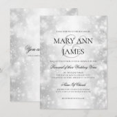 Wedding Vow Renewal Silver Shimmer Lights Kaart (Voorkant / Achterkant)