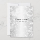 Wedding Vow Renewal Silver Shimmer Lights Kaart (Achterkant)