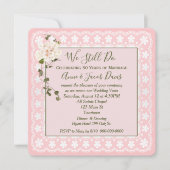 Wedding Vow Renewal Square Lace Kaart (Voorkant)