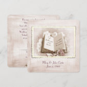 Wedding Vow Renewal Story Book Kaart (Voorkant / Achterkant)