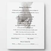 Wedding Vow Renewal Tabletop Plaque met Easel Fotoplaat (Voorkant)