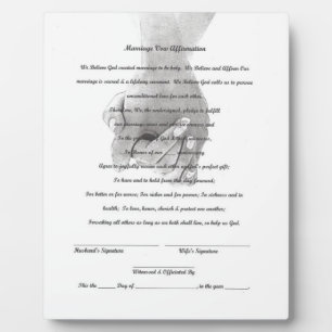 Wedding Vow Renewal Tabletop Plaque met Easel Fotoplaat