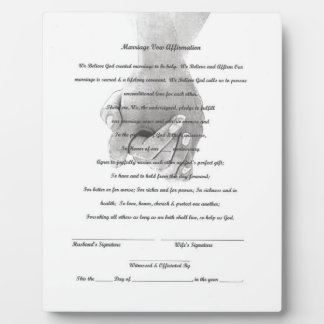 Wedding Vow Renewal Tabletop Plaque met Easel Fotoplaat