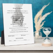 Wedding Vow Renewal Tabletop Plaque met Easel Fotoplaat (Zijkant)