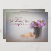 Wedding Vow Renewal Uitnodiging, Boots/Flowers Kaart (Voorkant / Achterkant)
