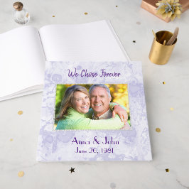 Wedding Vow Renewal With Pearl Frame Gastenboek