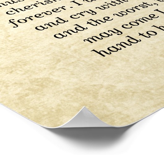 Wedding Vows Black Ampersand, gelukkig altijd na Poster (Hoek)