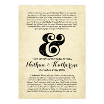Wedding Vows Black Ampersand, gelukkig altijd na