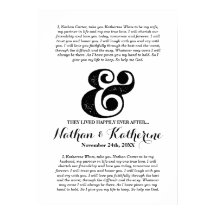 Wedding Vows Black Ampersand, gelukkig altijd na