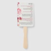 Wedding Vows | Blush Pink Floral Handwaaier (Achterkant)