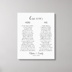 Wedding Vows Canvas Afdruk
