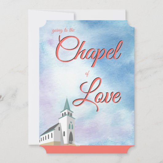 Wedding Vows Coral Chapel of Love Living Kaart (Voorkant)