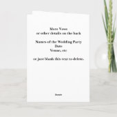 Wedding Vows Folded Card Black White Kaart (Achterkant)