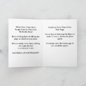Wedding Vows Folded Card Blue Roses & Doves Kaart (Binnen)
