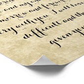 Wedding Vows Gold Ampersand , gelukkig altijd na Poster (Hoek)