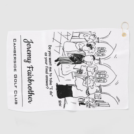 Wedding Vows - Ik doe het als laatste antwoord gra Golfhanddoek (Horizontaal)