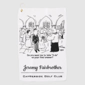 Wedding Vows - Ik doe het als laatste antwoord gra Golfhanddoek (Voorkant)