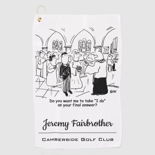 Wedding Vows - Ik doe het als laatste antwoord gra Golfhanddoek (Voorkant)