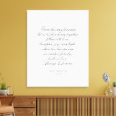Wedding Vows Persoonlijke kalligrafie Canvas Afdruk (Insitu (Woonkamer))