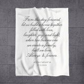 Wedding Vows persoonlijke Passen getrouwd voor kal Fleece Deken