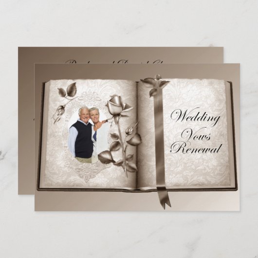 Wedding Vows Renewal Aangepaste fotouitnodiging Kaart (Voorkant / Achterkant)