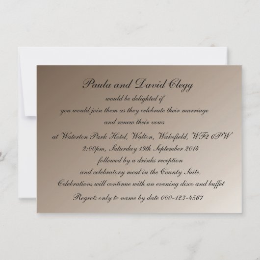 Wedding Vows Renewal Aangepaste fotouitnodiging Kaart (Achterkant)