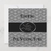 Wedding Vows Renewal Uitnodiging - Zwart/Zilver (Voorkant)