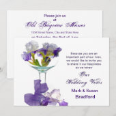 Wedding Vows Renewal Uitnodigingen - Paarse Iris (Voorkant / Achterkant)