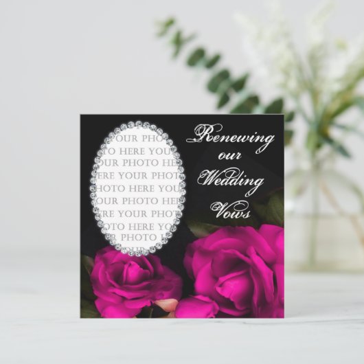 Wedding Vows Renewed - Uitnodiging - Foto (Staand voorkant)