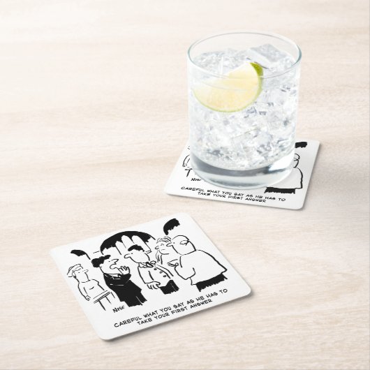 Wedding Vows Vicar en Best Man Kartonnen Onderzetters (Insitu)