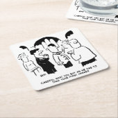 Wedding Vows Vicar en Best Man Kartonnen Onderzetters (Schuin)