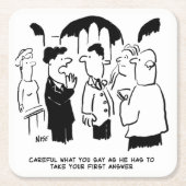 Wedding Vows Vicar en Best Man Kartonnen Onderzetters (Voorkant)