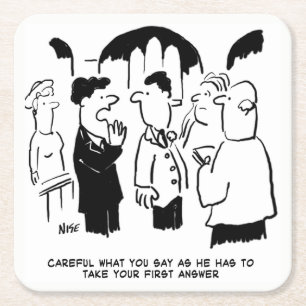 Wedding Vows Vicar en Best Man Kartonnen Onderzetters