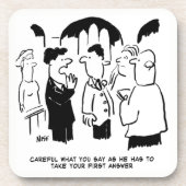 Wedding Vows Vicar en Beste Man. Grappige grap op Bier Onderzetter (Voorkant)