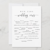 Wedding Vows Wed Libs Game Kaart (Voorkant)