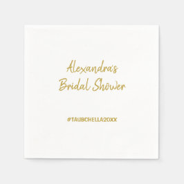 Wedding Vrijgezellenfeest Party Napkins Hashtag Go Servet