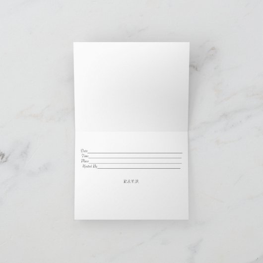 Wedding Waltz Invitation Kaarten (Binnen)